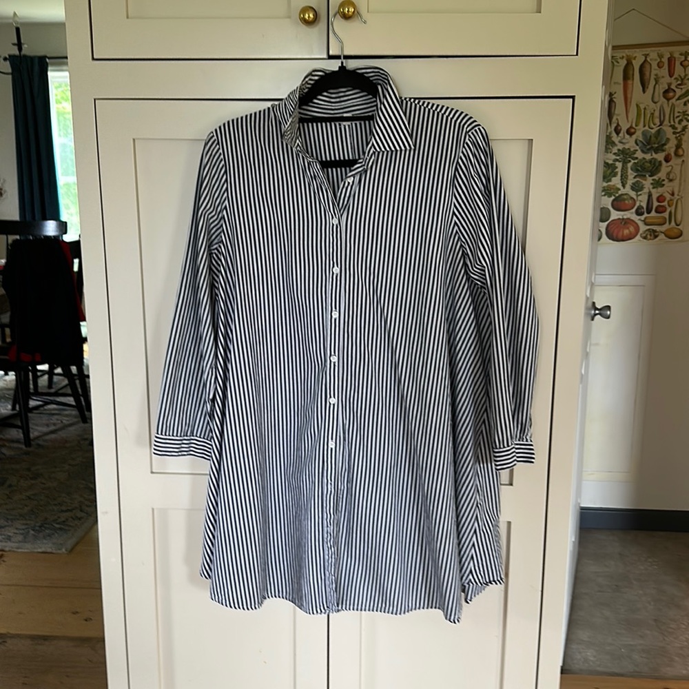 BB Dakota 3/4 Sleeve Stripe Shirtdress, Sailor Blue